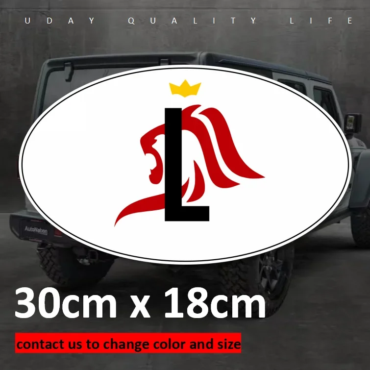 

Luxembourg VRI International Vehicle Registration Code L Car Sticker Vinyl Waterproof Weatherproof Auto Truck 13 Fsst