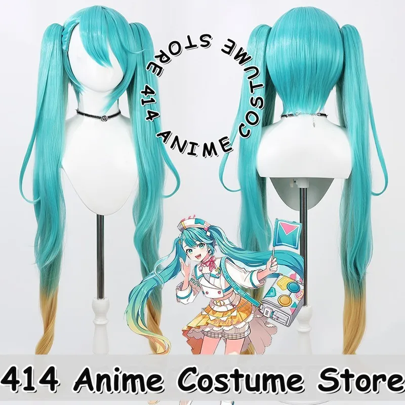 

Game & Anime Mika Cosplay Wig Magical Mirai 2024 Long Gradient Twin Tails Heat-Resistant Fiber Synthetic Hair