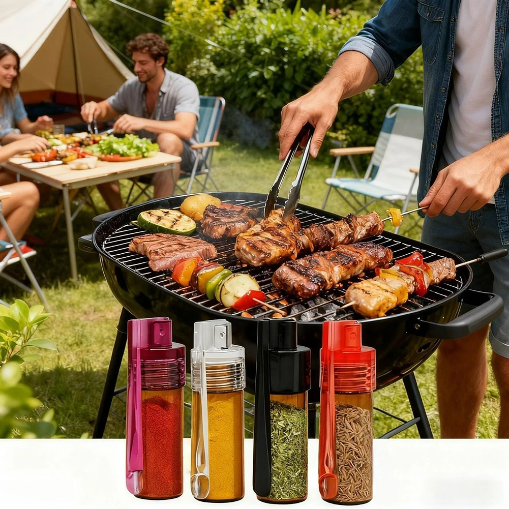 Spice Containers Kit Travel Camping Spice Storage Organization Container Backpacking Condiment Spice Shaker Set For BBQ Party
