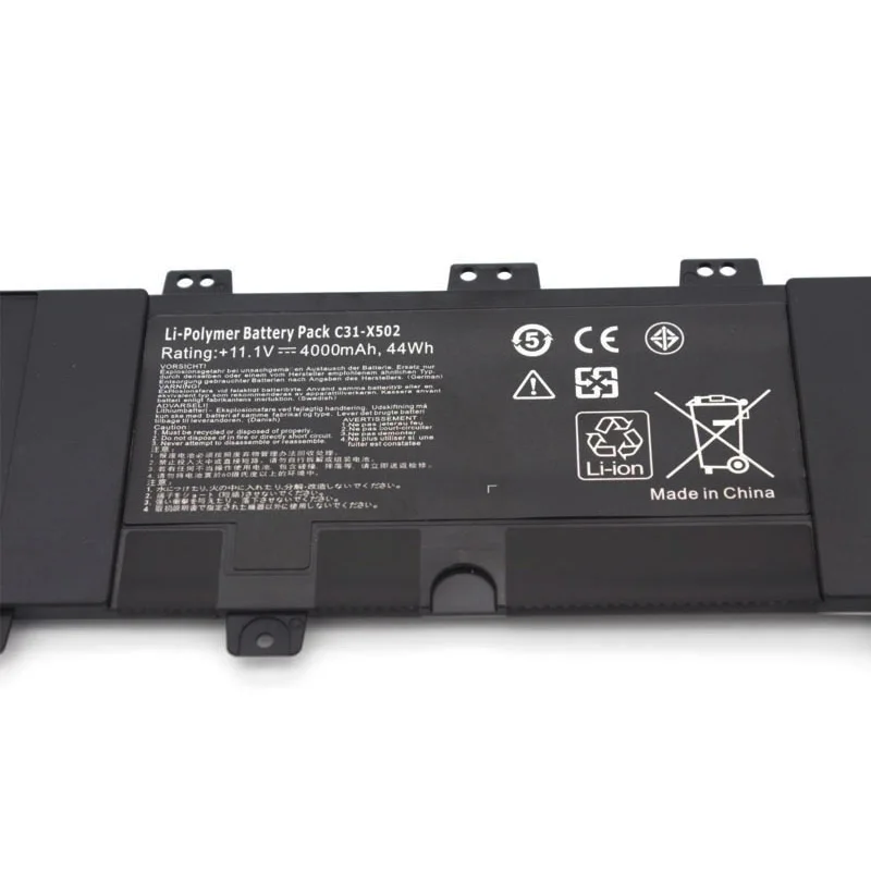 JC NEW C21-X502 Laptop Battery for ASUS VivoBook X502 X502C X502CA S500 S500C S500CA PU500C PU500CA C31-X502 Notebook