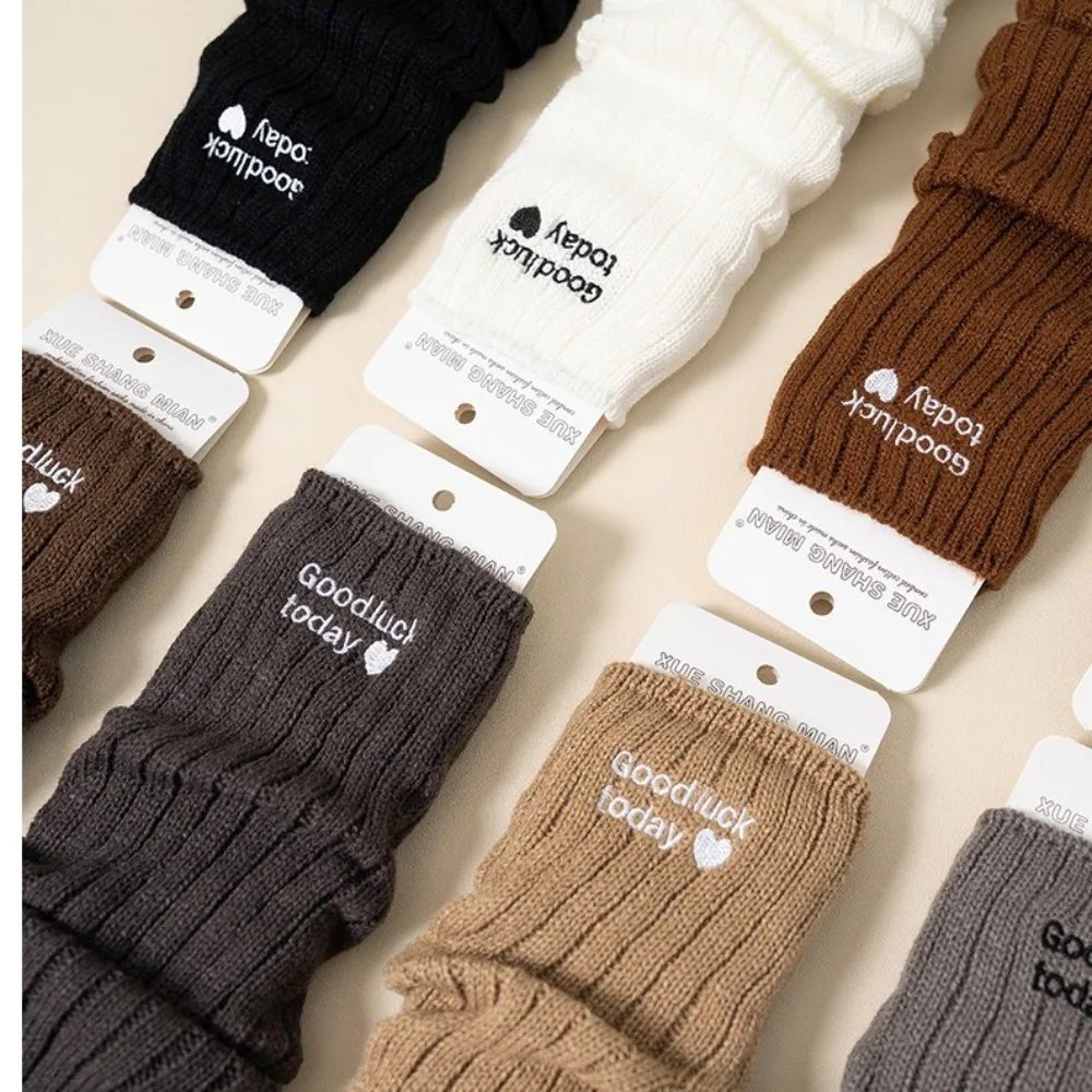

Fashion Y2K Girls Leg Warmers Knitted Breathable Comfy Warm Foot Cover Skin-Friendly Personality Foot Warmer Winter
