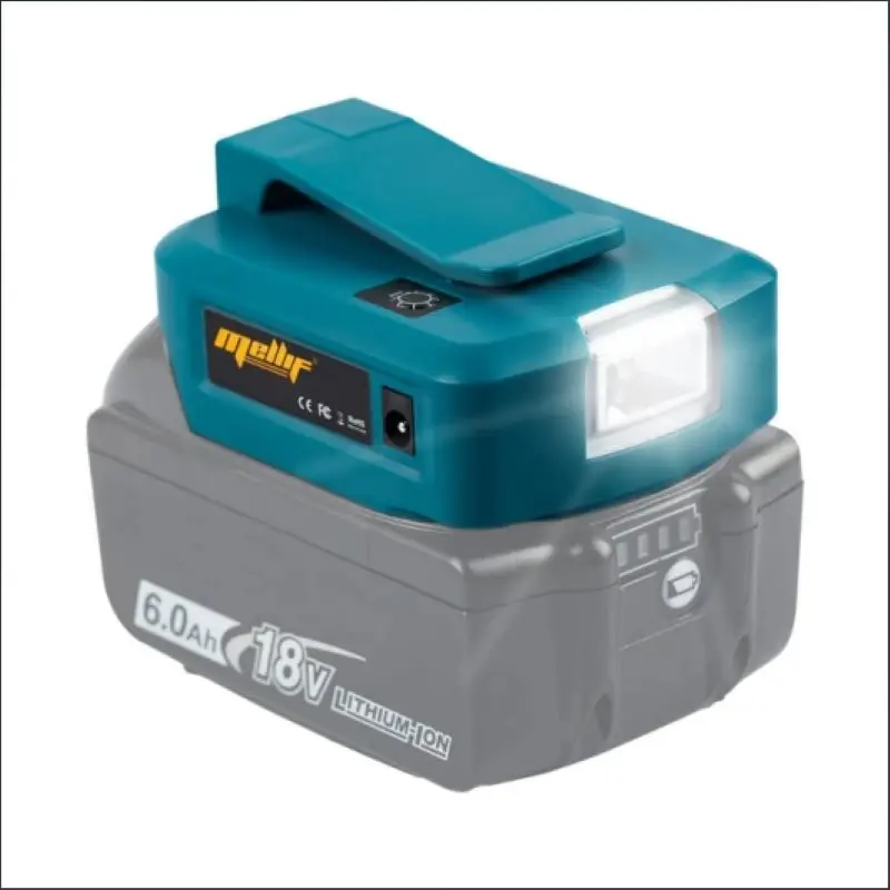 Fonte di alimentazione ADP05 per batteria agli ioni di litio Makita 18V LXT BL1830 BL1840 Adattatore convertitore con luce LED Doppie porte USB e porta CC