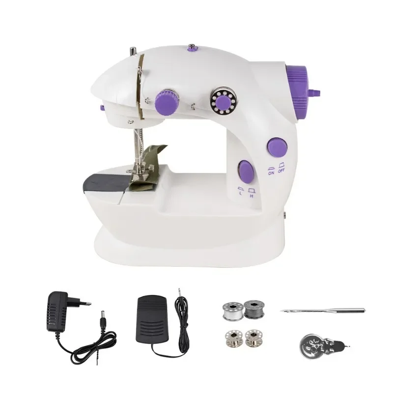 Mini Plug Electric Pedal Household Sewing Machine Handheld Covering Machine Portable Small Automatic Sewing Machine