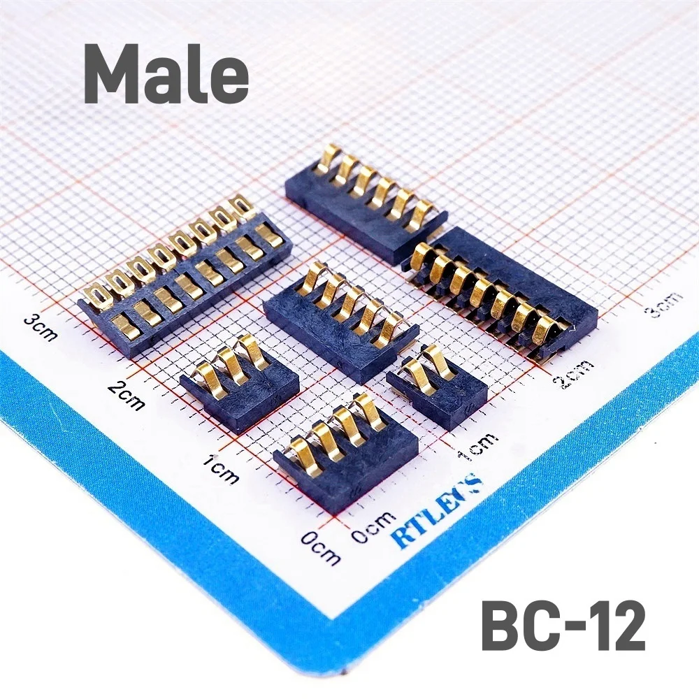 5 20 50 Pcs Spring Compression Contact 2.0 mm Pitch 2 3 4 5 6 7 8 Pin Male Female Surface Mount PCB modular Connector Battery