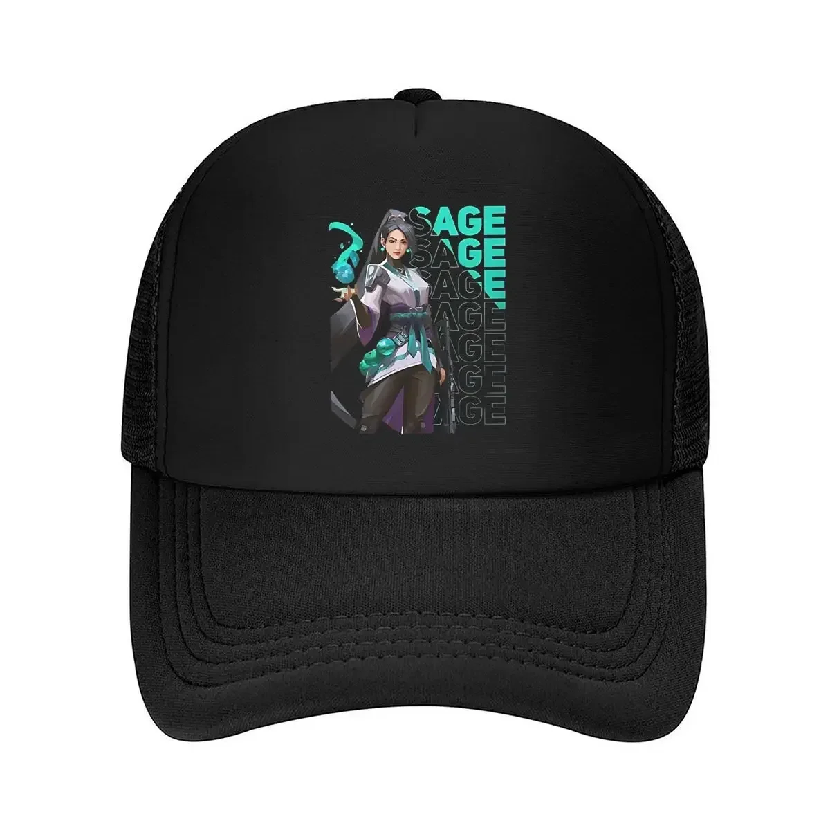2026 “Sage Valorant” - Gaming Art, Valorant Agent Character for FPS Game Fans Mesh Baseball Cap