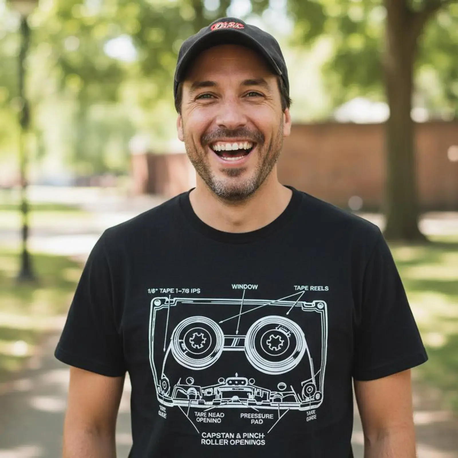 Vintage Cassette Tape Blueprint Diagram T Shirt 80s Retro Black Analog Audio Nerd for DJ Music Lover Mixtape Fan vintage