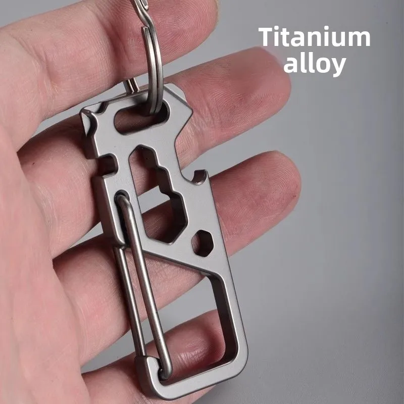 Titanium Alloy Car Key Chain Men's Pendant Waist Hanging Key Ring Ring Simple Personality Multifunctional Tool