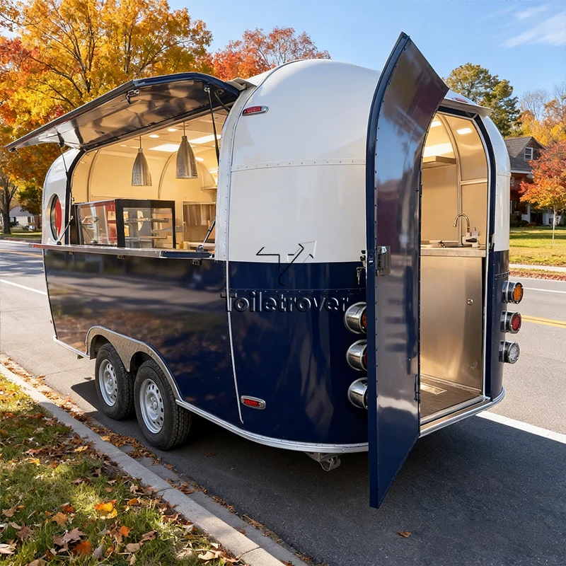 Custom Mobile Food Cart Hot Dog Commercial Food Trailer Burger Tacos Custom Cosmomove Food Truck with Full Kitchen United States