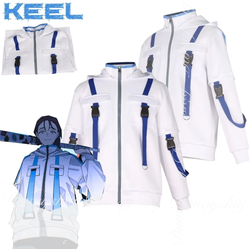 

WIND BREAKER Anime Team Keel Cosplay With The Team White And Blue Keel Sweatshirt About Seven Members Cosplay Costume All Of Set