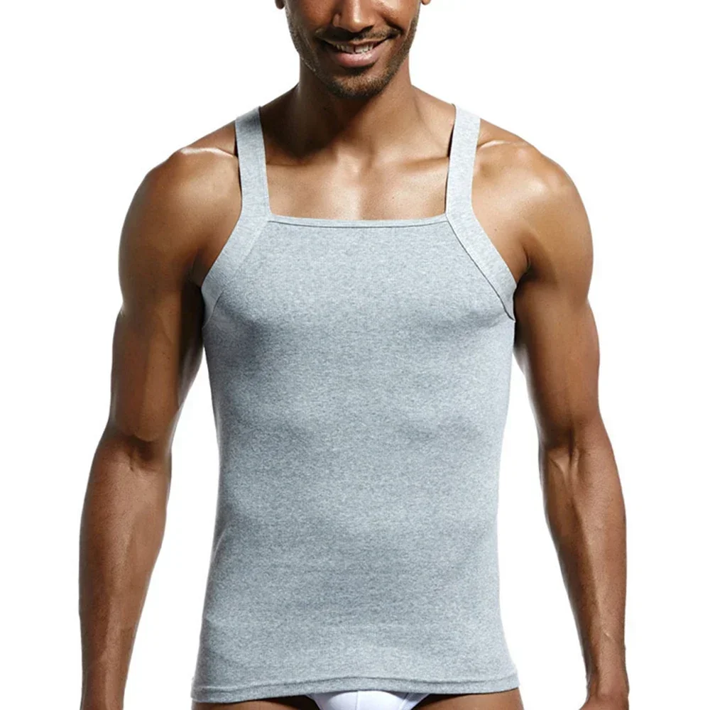 Mens Tank Tops Athletic Men\'s Plain Heavy Weigh Sleeveless Square Cut Sports Tank Tops Muscle T Shirts for Gym