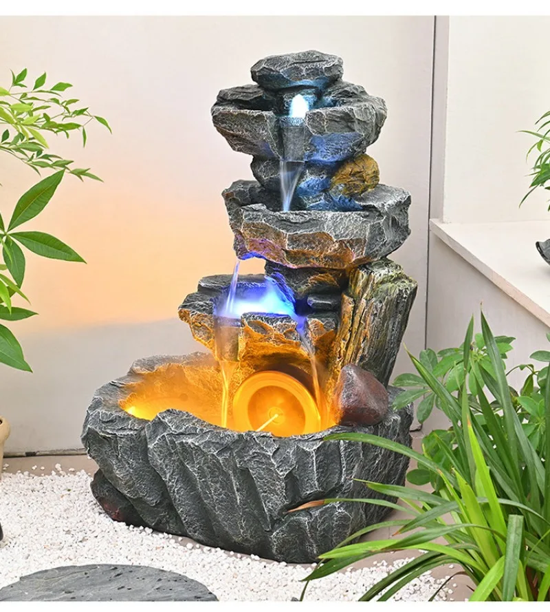 Circulating Water for Home Fish Farming, Rockery, Fountain, Courtyard, Villa, Small Water Feature