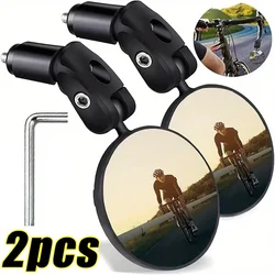 1/2pcs Rearview Mirrors Bicycle Motorcycle Handlebar Mount 360 Rotation Adjustable Wide Angle Modified Convex Mirror Reflector