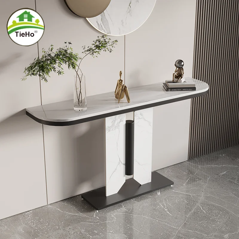 Sala de estar ultra-estreito ardósia console mesa moderna minimalista criativo longo mesa de café corredor móveis para casa 80/100/120cm