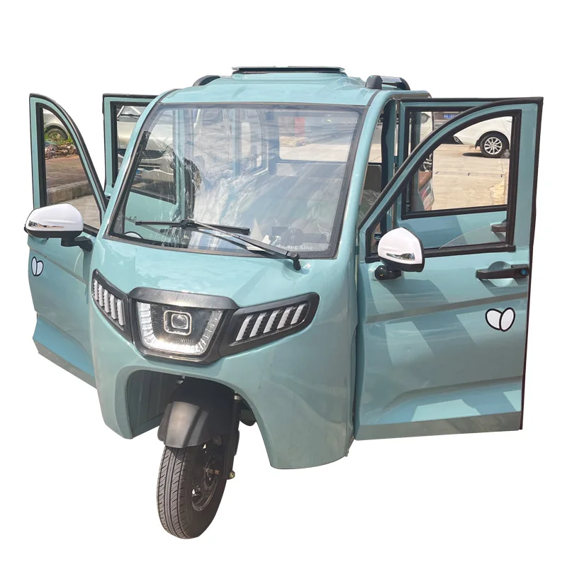 Wholesale Cheap Covered Triciclo Electrico Adulto 1100W Electric Passenger Tricycle