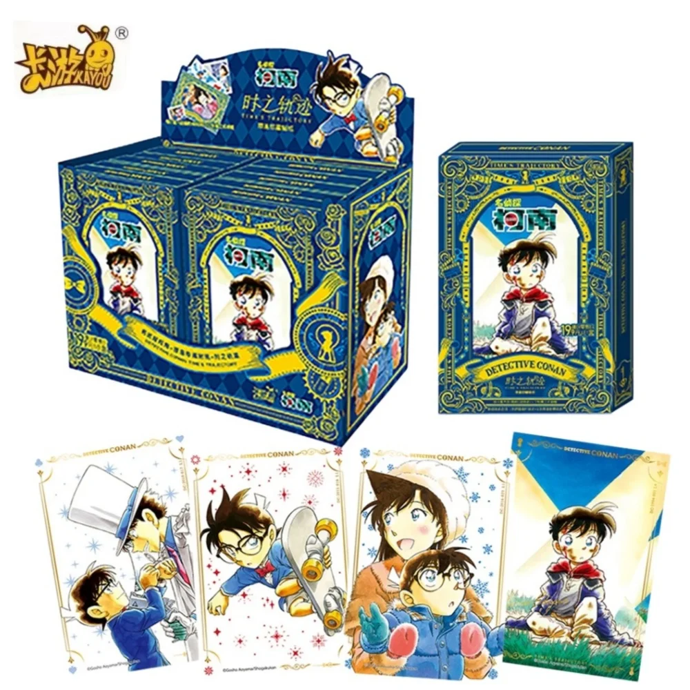 KAYOU Genuine Detective Conan Trajectory of Time Original Painting Collection Sticker Trendy Toy Anime Peripheral Kid's Gifts