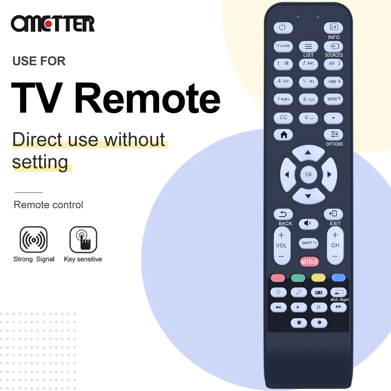 جهاز تحكم عن بعد أصلي جديد لـ AOC RC1994710/01 3139 238 28641 398GR08BEAC01R لـ NETFLIX SMART TV