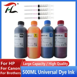 500ml per bottle Refill Ink Kit For HP 21 22 301 302 304 121 122 123 650 652 300 140 141 63 65 343 338 Printer Ink Cartridge