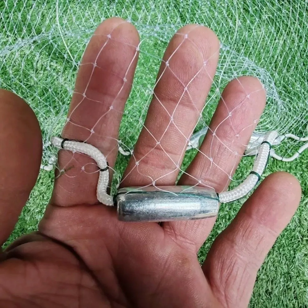 

Рыболовная сеть в американском стиле без круга, ручная литая 1-пальцевая сеть, рыболовная сеть, стальное грузило, гибкая поворотная литая рыболовная сеть