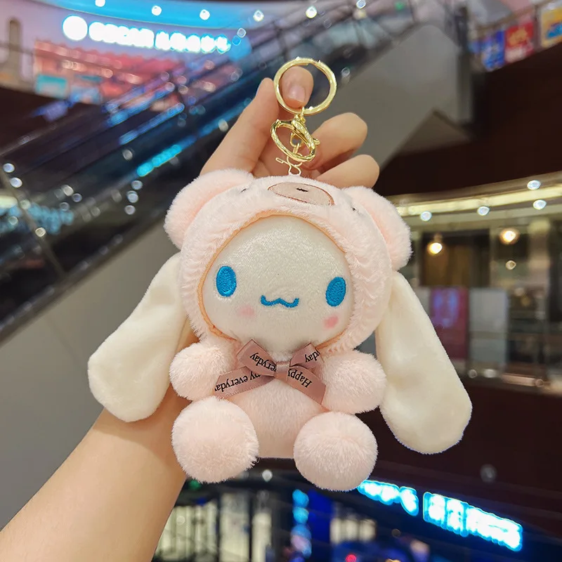 1pc Sanrio 인형 키 체인 교수형 장식품 귀여운 인형 선물 schoolbag 액세서리 봉제 인형 장난감