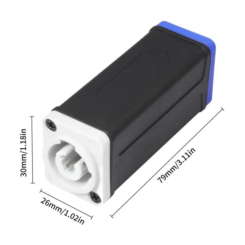 LED PowerCon Speakon Panel Mount Adapter 1Pcs AC Coupler Extender Connector for DJ Booth Stage Lighting Power Connection Use