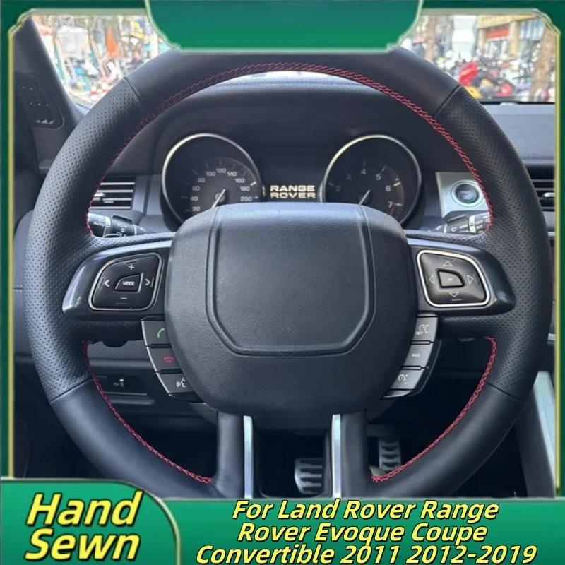 

Car Steering Wheel Cover Hand-Sewn Microfiber Leather For Land Rover Range Rover Evoque Coupe Convertible 2011 2012-2019