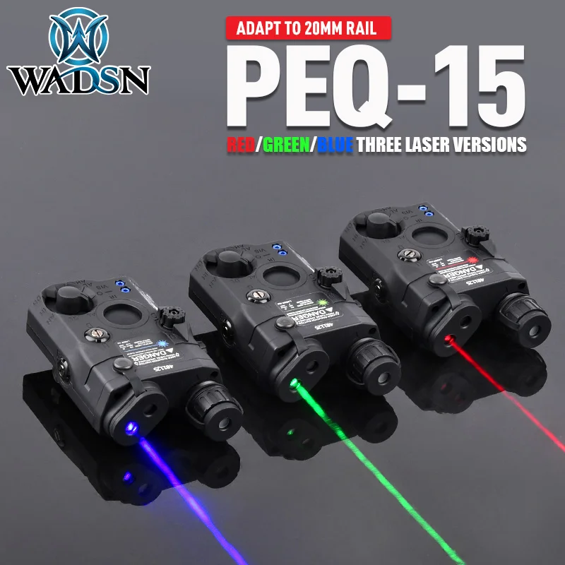 

Tactical Red Dot Green Blue IR Laser Sight PEQ-15 Laser Indicator LED Strobe Light DBAL-A2 NGAL Airsoft Scout Hunting Weapon