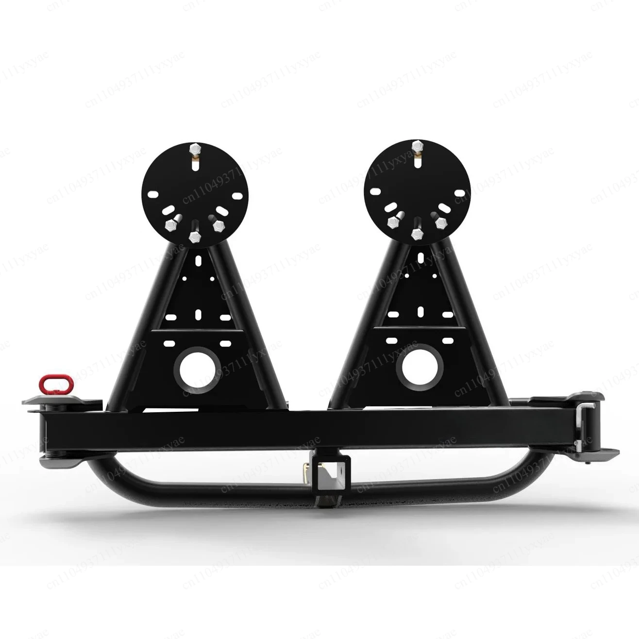 Spare tire bracket, tow bar, universal square mouth with license plate holder