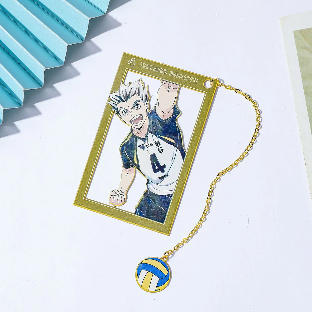 أنيمي Haikyuu الإشارات المعدنية الكرة الطائرة قلادة لطيف الكرتون شخصية كتاب علامات لمحبي الكتاب هدية للطلاب والمعجبين