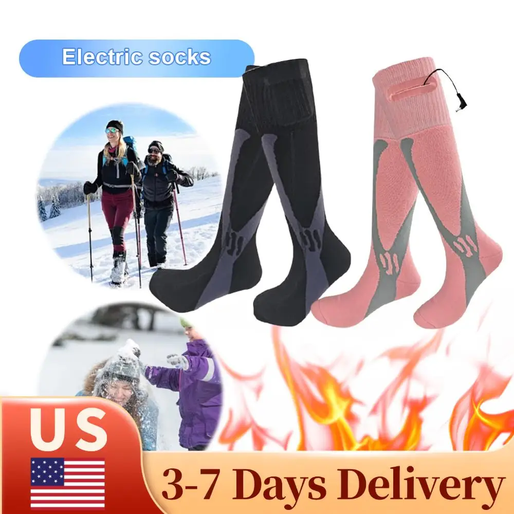 

Electric Heated Socks Battery Heated Socks Fast Heating Rechargeable Skiing Sock Breathable Warm Winter Socks for Camping Hiking