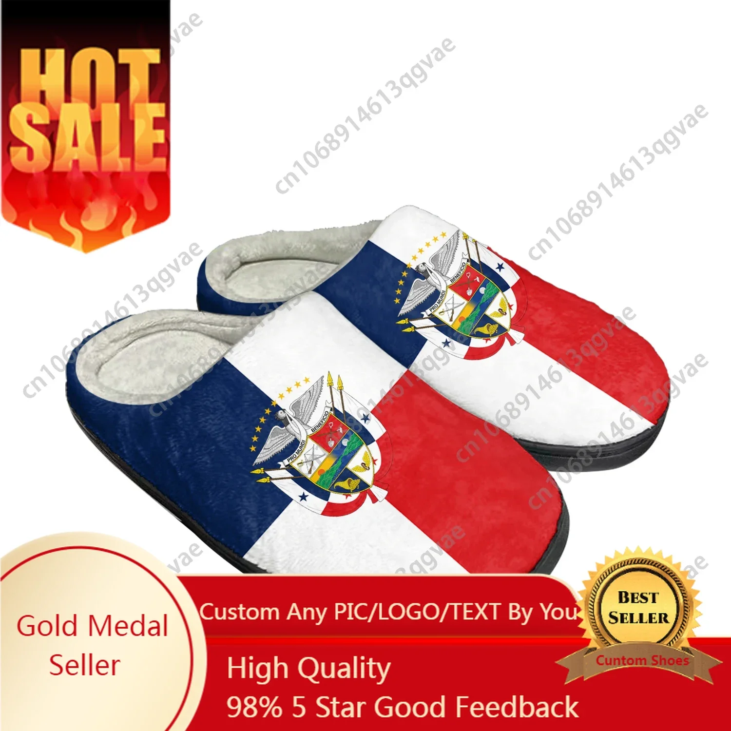 

Panamanian Flag Home Cotton Custom Slippers Mens Womens Sandals Panama Plush Bedroom Casual Keep Warm Shoes Thermal Slipper