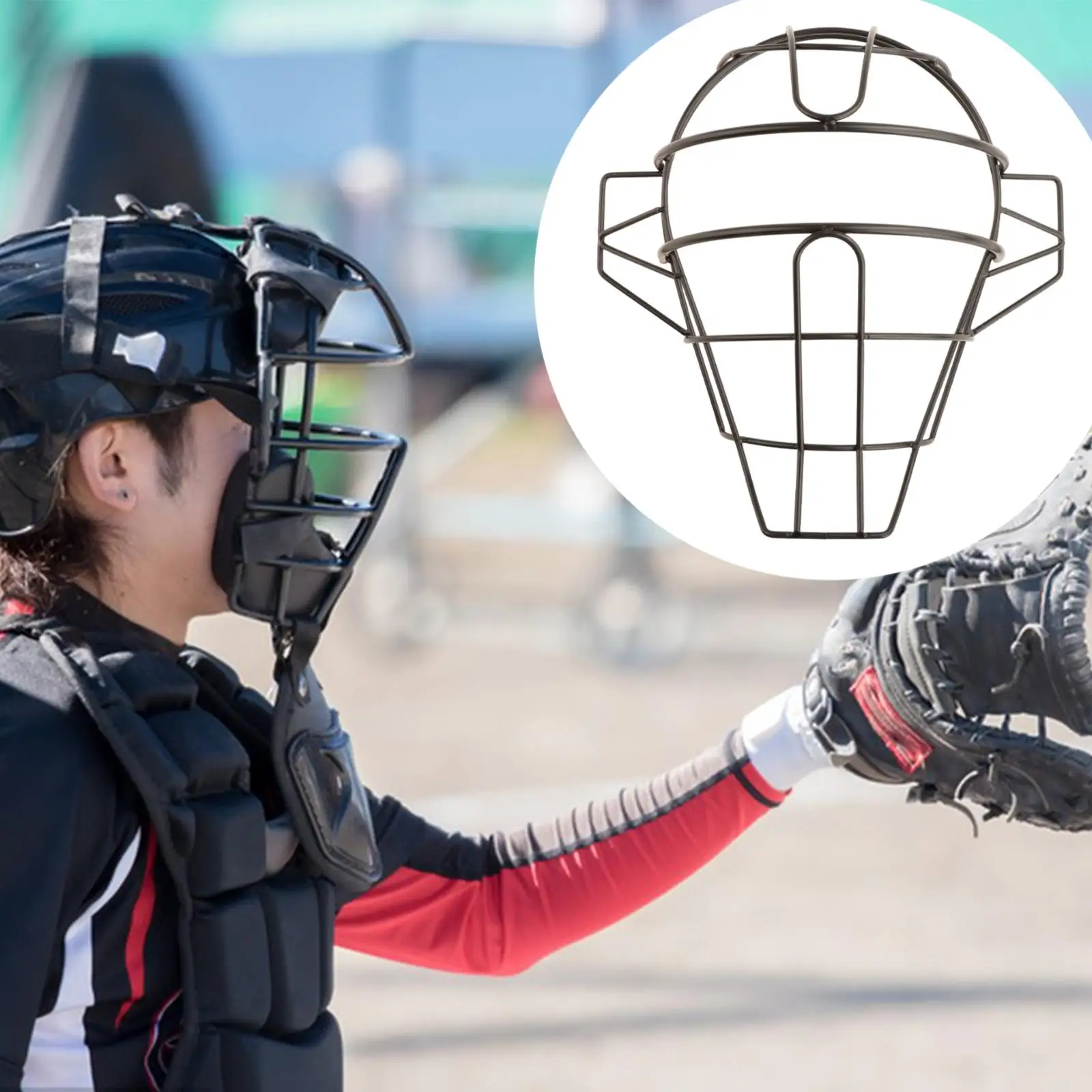 Sports Protect Face Mask Baseball Headgear Lightweight Wire Guard for Catcher Helmet Softball Hockey