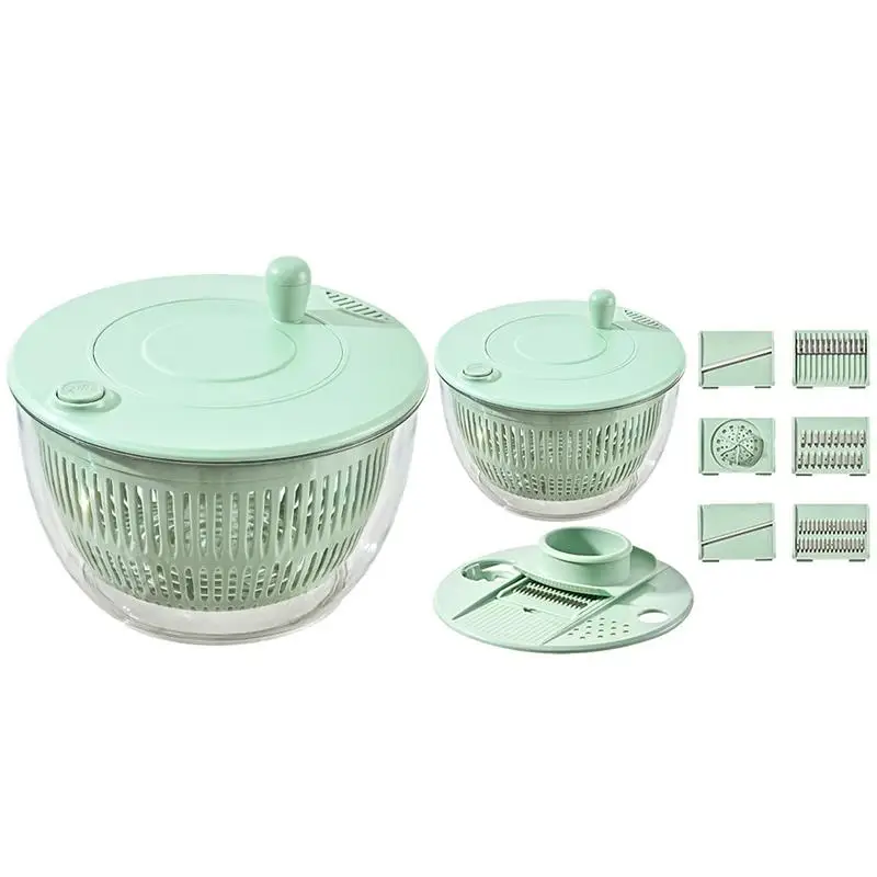 

Vegetable Dryer Spinner Transparent Design For Fresh Dry and Wet Separation Draining Salad Spinner Pasta And Fries Pump Spinner