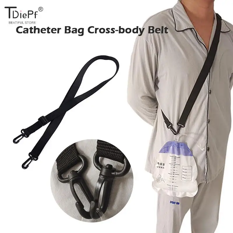 1000/1500ML Catheter Bag Cover Urine Drainage Bag Cover with Shoulder Leg Strap Catheter Abdominal Drain Bag Holder