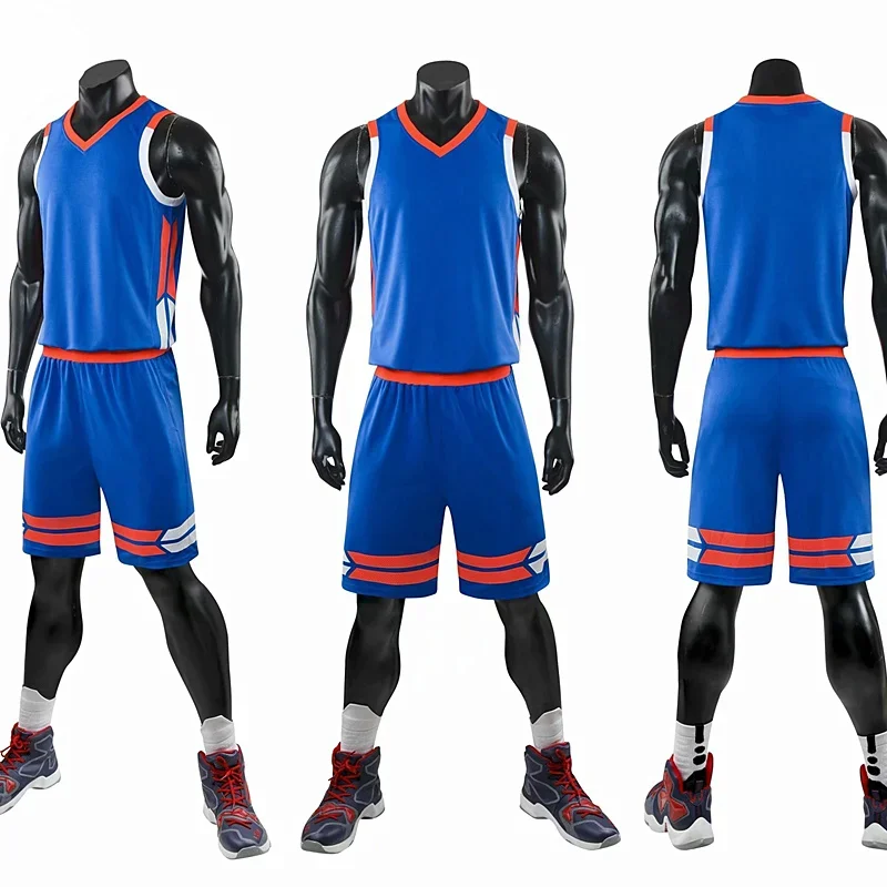 Conjunto de uniformes de baloncesto para hombre y mujer, camisetas de baloncesto universitarias, trajes deportivos, trajes de entrenamiento transpirables, ropa de verano