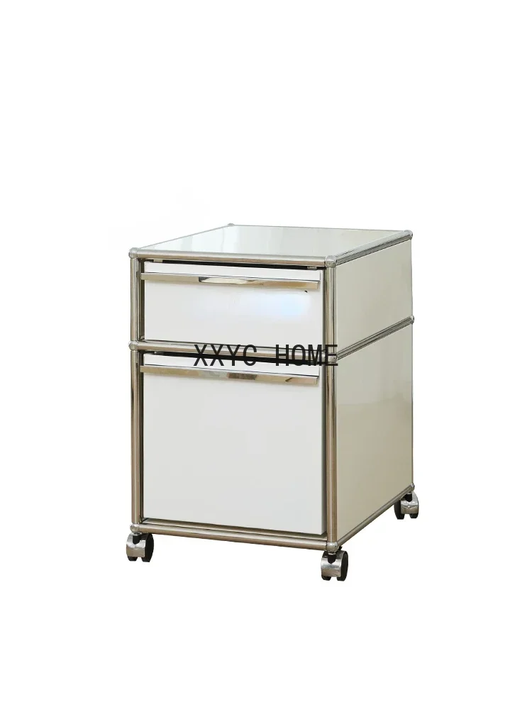 Module Sideboard Living Room Storage Hallway Mid-Ancient Stainless Steel Chest of Drawers Modern Simple Storage Side Cabinet