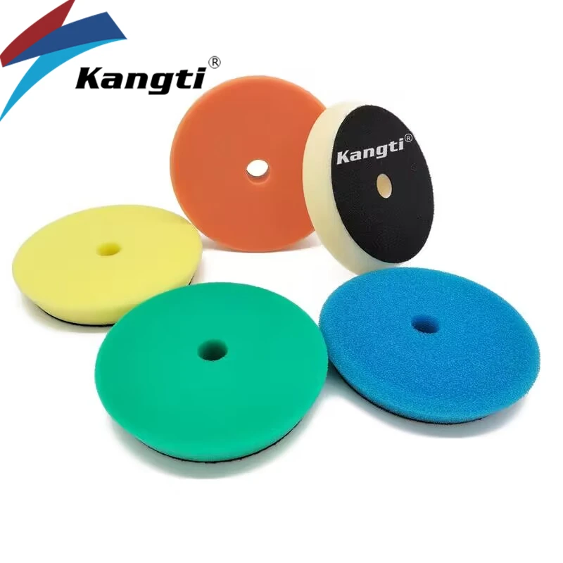 Waxing Buffing Sponge Pad 3/5/6Inch DA/RO Polishing Pad Polisher Buffing Pad Flat Sponge Polisher Buffer Pads For Car Accessorie