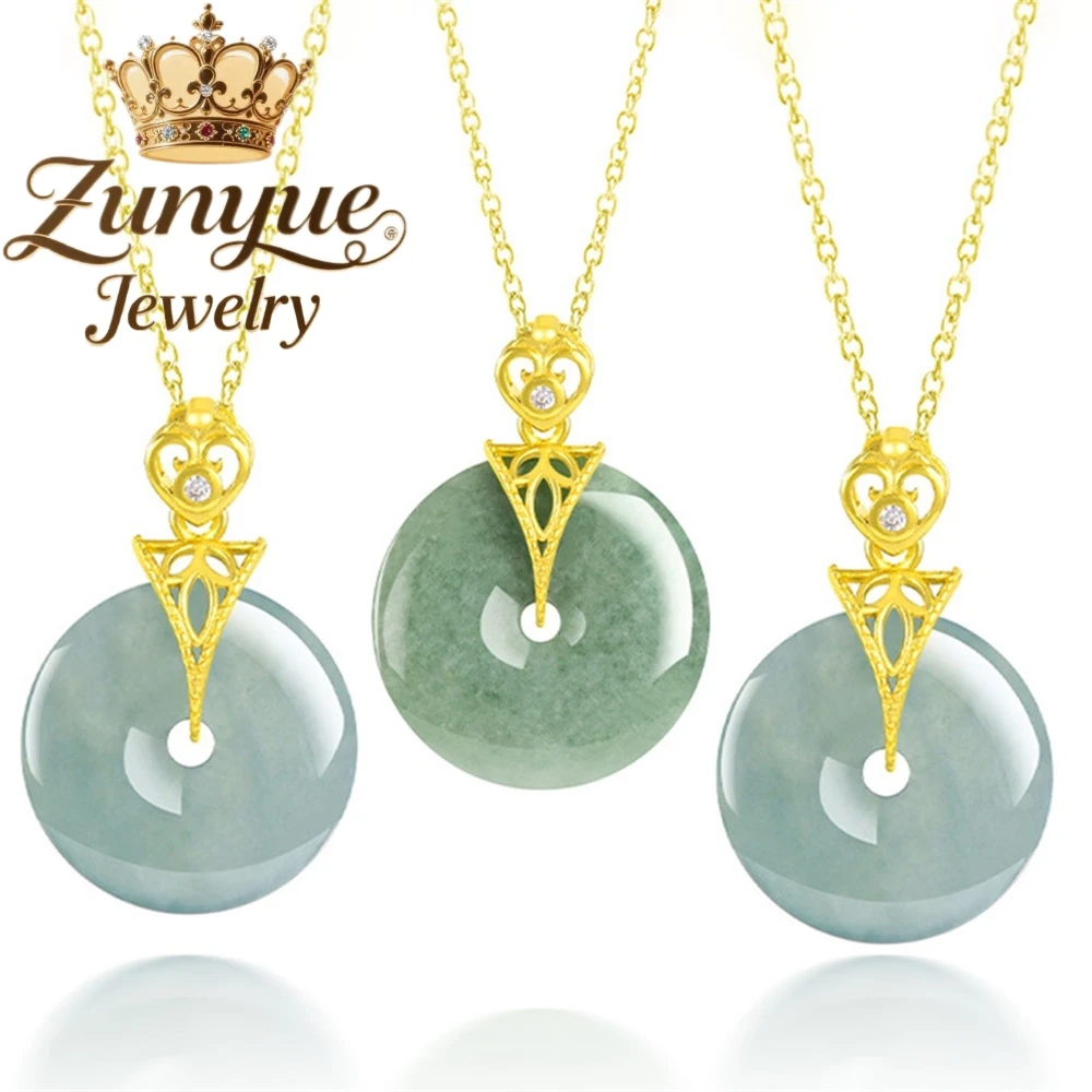 

Natural A-Grade Jade Bean Green Peace Pendant Ice-Type Jade Pendant Women's Jadeite Pendant Gift Amulets And Mascots