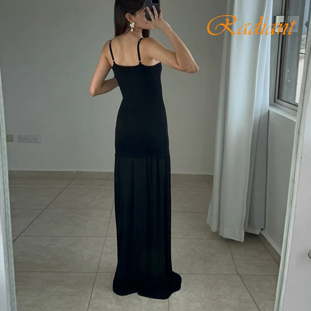 

Customized High Quality Jersey Evening Dress Elegant Scoop Sleeveless Prom Dress Classic Sweep Train Celebrity Gowns