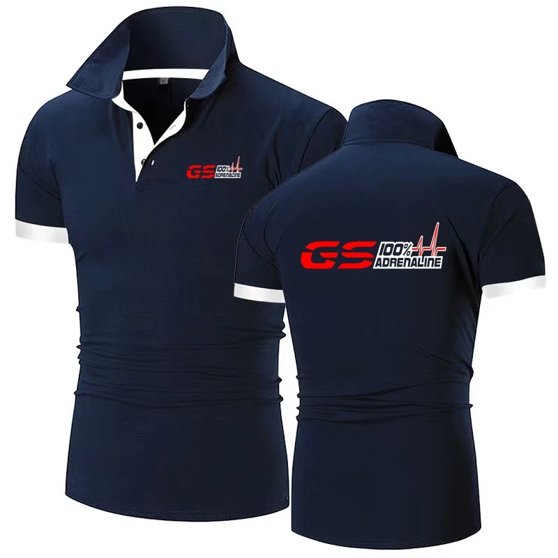 GS 100% Adrenaline Motorrad Biker Fan Short Sleeve POLO Shirt Tee Shirts GS1200 F1 M3 M4 M5 M6 X5 X6 Polo TShirt S-6XL