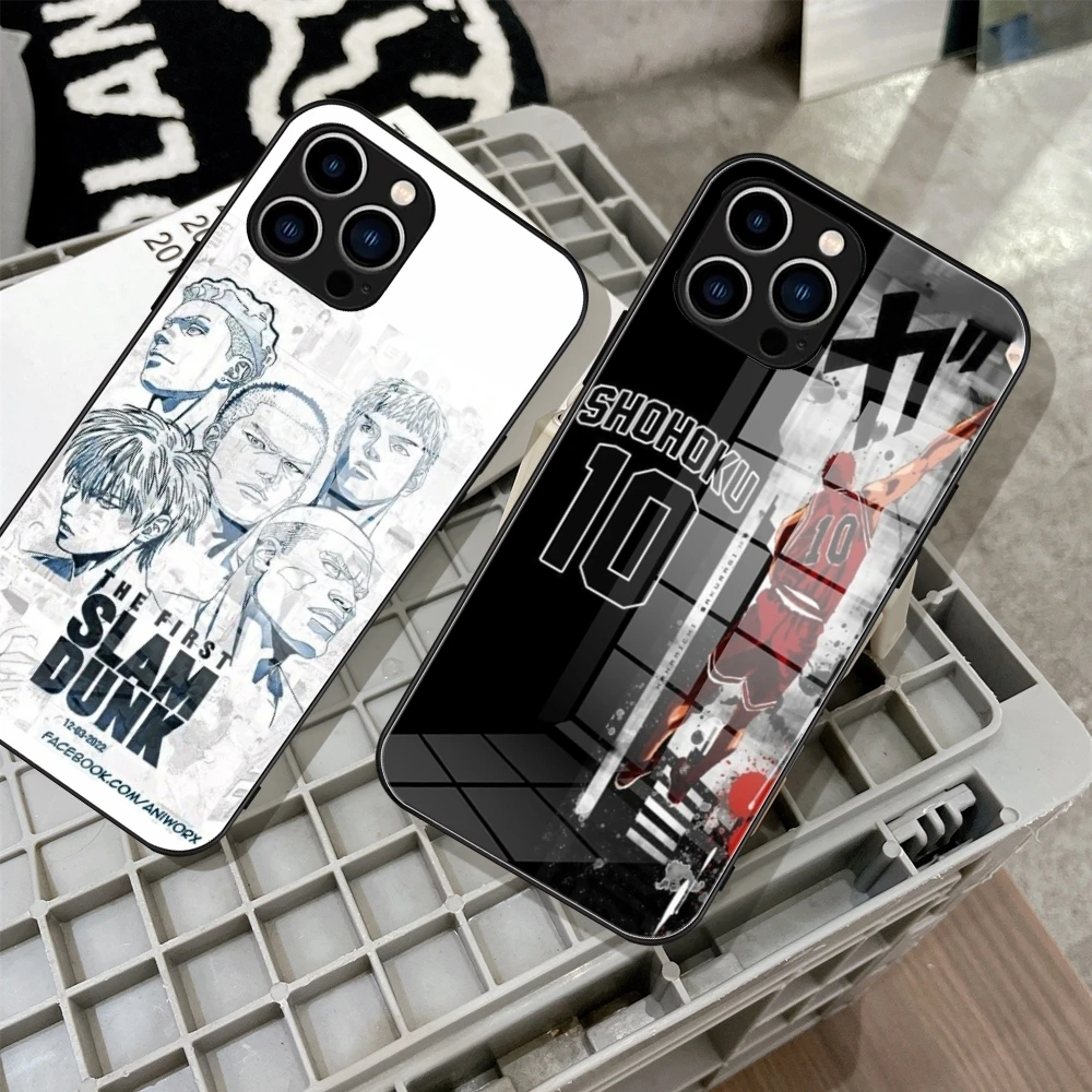 

THE FIRST SLAM DUNK Phone Case Tempered Glass For IPhone 15 14 11 12 Pro Plus 13 14 Pro Samsung S24 Ultra S23 Fe S22 Covers