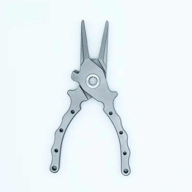 Rust Resistant Saltwater Titanium Alloy Multitool Lead Pressing Thread Cutting Fishing Pliers