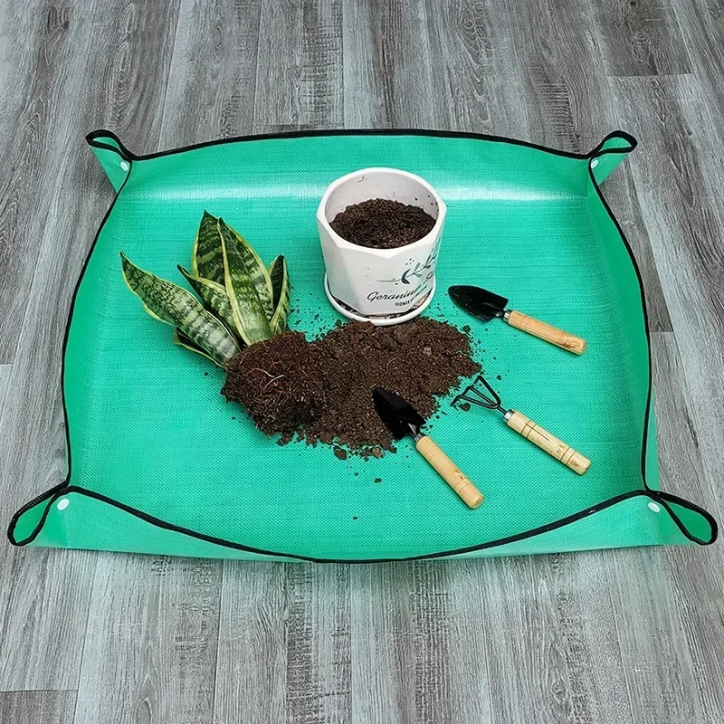 50-100cm Planting Mat Gardening Plant Repotting Mat Potting Pad Foldable Garden Plant Flower Pot Transplanting Waterproof Mats