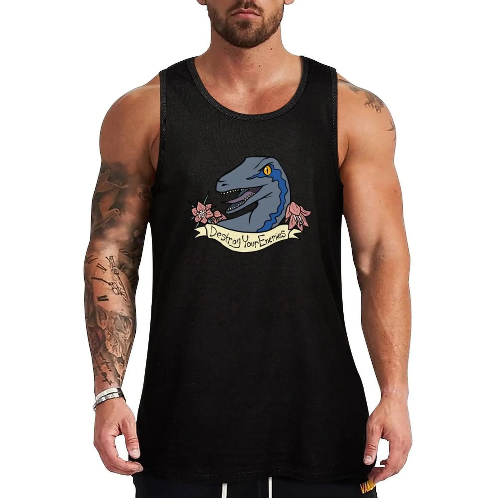 Inspirational Dinosaur Tank Top Relaxed Fit Tank Top Casual Sleeveless Everyday Shirt