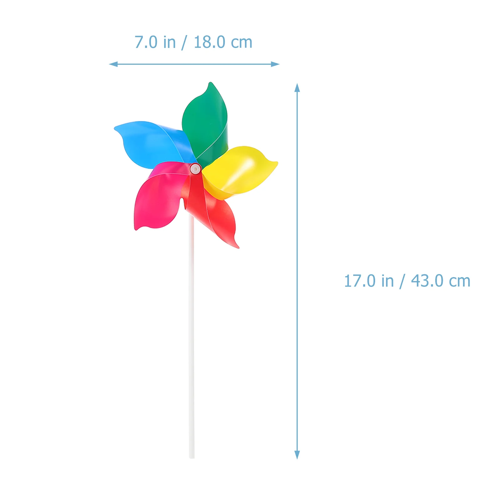 10 Pcs Colorful Windmill Party Accessory Funny Handheld Pinwheels Decorative Rainbow