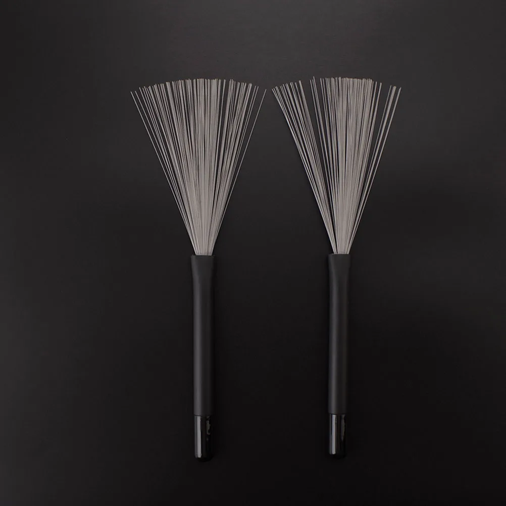 

Wire Brush Drum Stick Jazz Special Retractable Steel Black Percussion For Drums