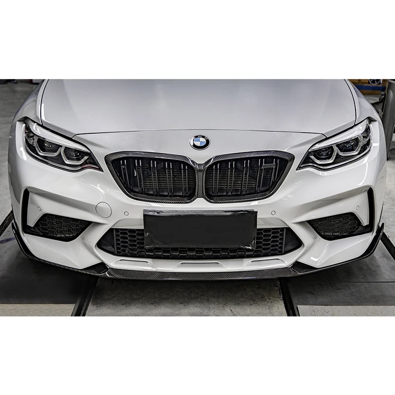 Good fitment 100% Dry carbon fiber MP Style Bumper spoiler lip  for BMW F87 M2C 2019+ carbon fiber Front lip