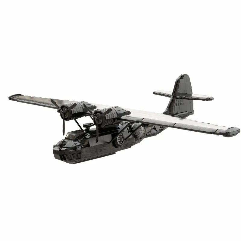 

3777PCS MOC Creative Model Clutch Creations Black Cat Pby 2 DIY Ideas Assembly Building Blocks Birthday Gift Display Decor Set