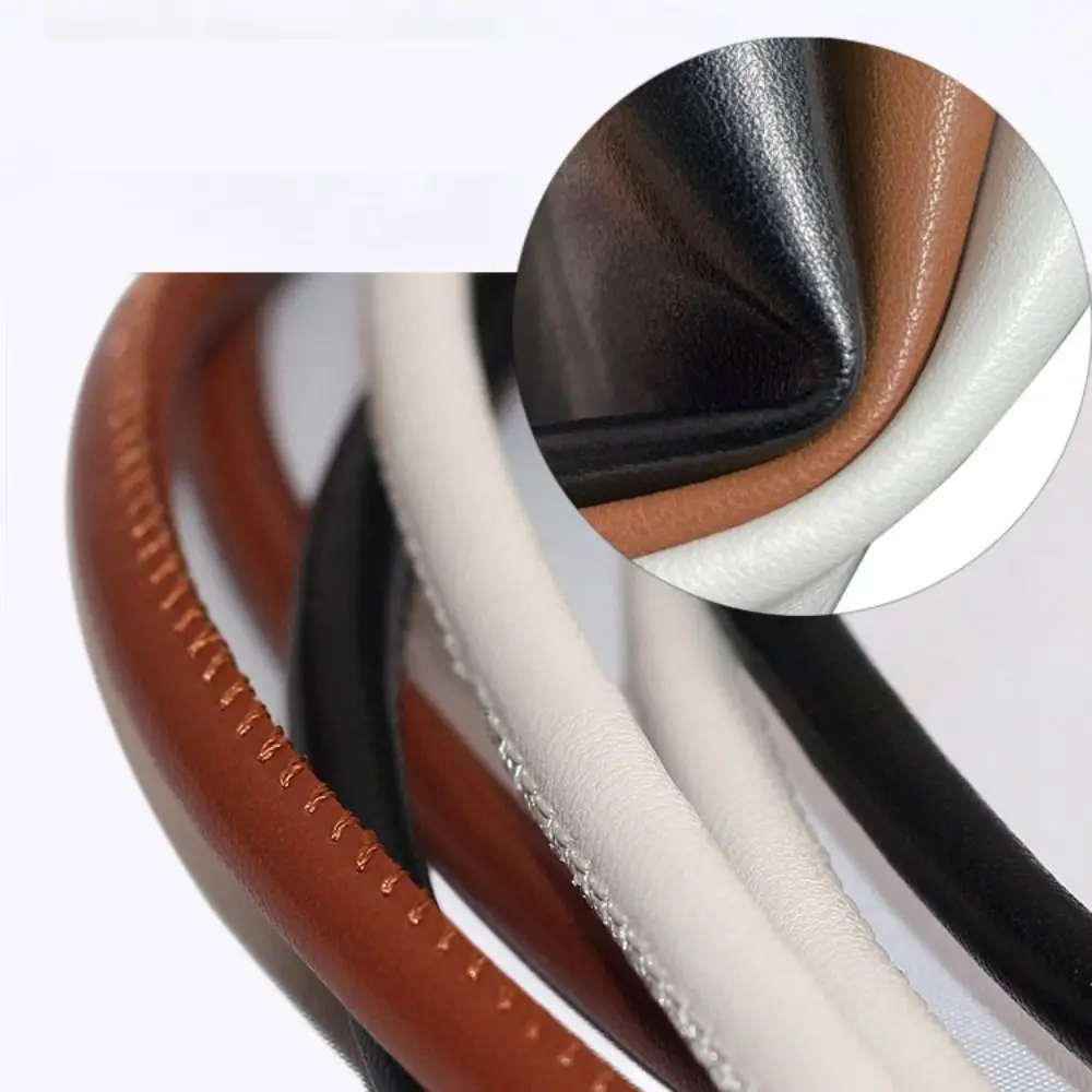 Non-hole Round Rope Belt New Solid Color Waist Chain Leather Thin Belt Knotted Waist Belt Women