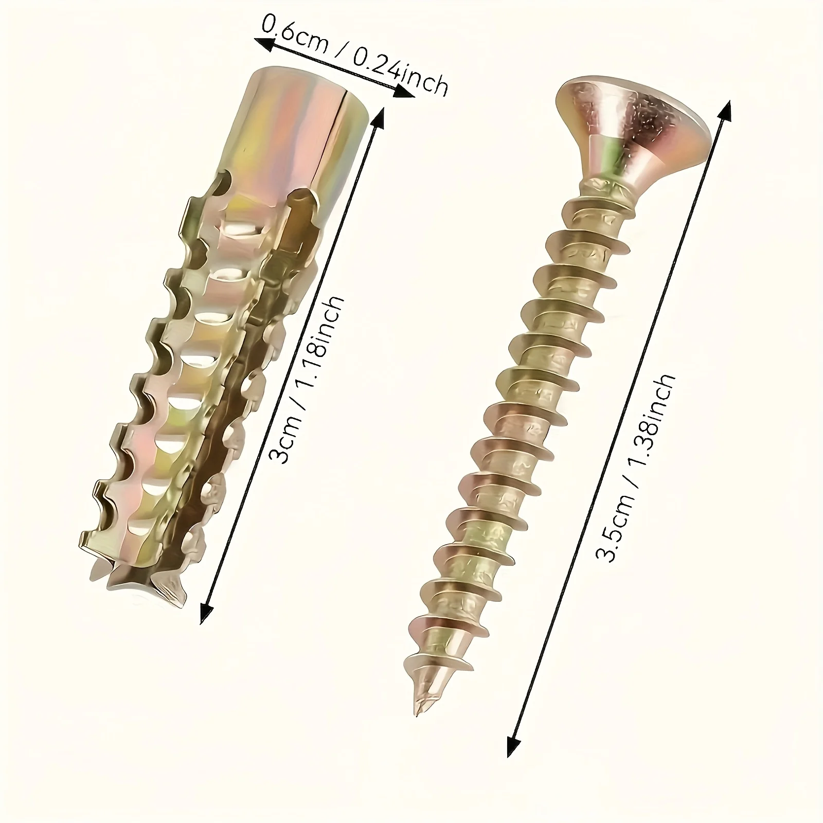 25 Sets of Iron Serrated Gecko Expansion Screws | Lightweight Metal Expansion Tube Nails M6
