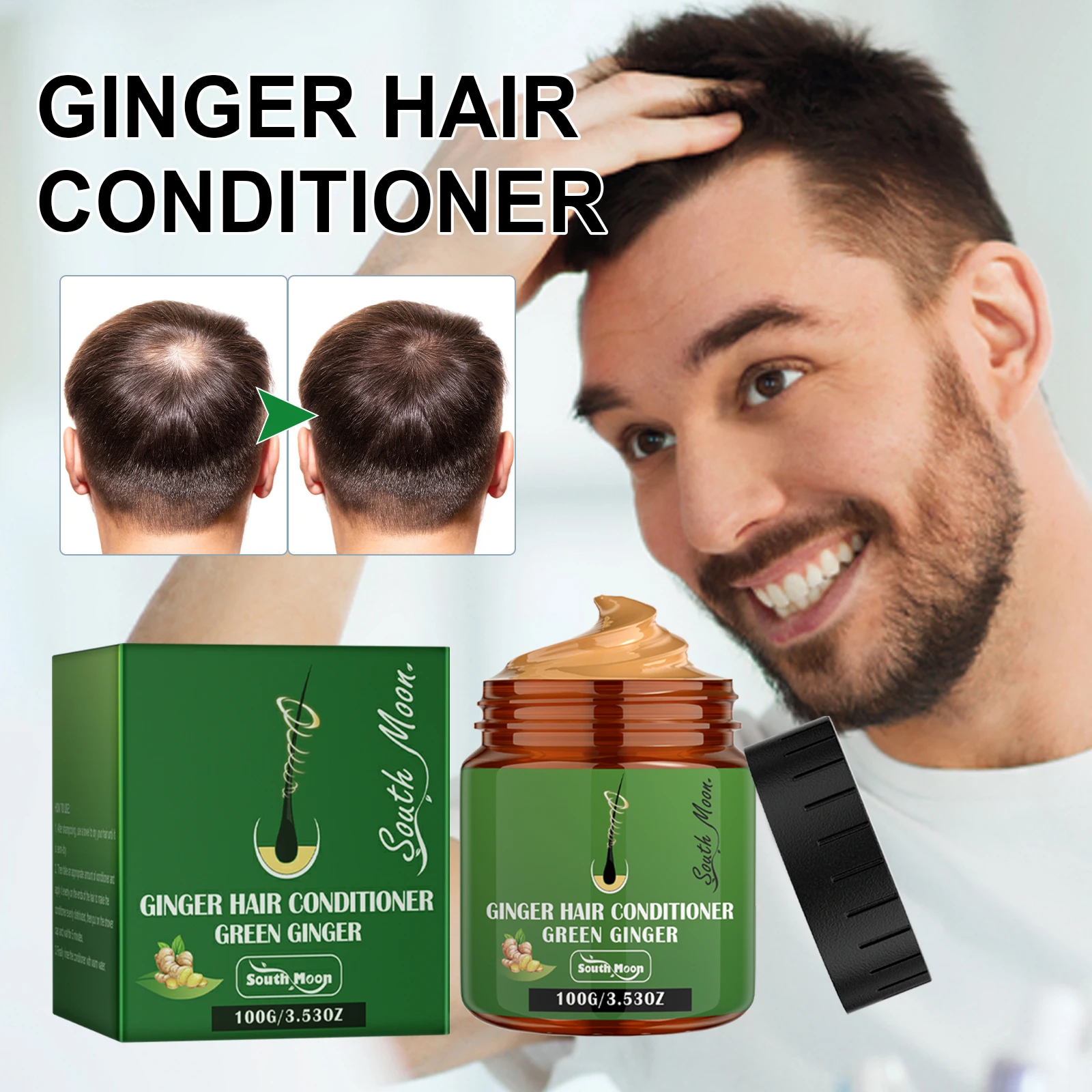 South Moon Ginger Conditioner Repair dry hair and frizz Deep hydrating and smoothing conditioner to prevent hair loss